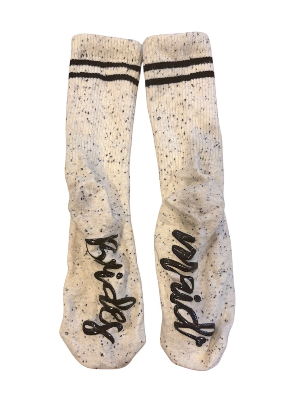 Bridesmaid Cream and Black Speckled Socks